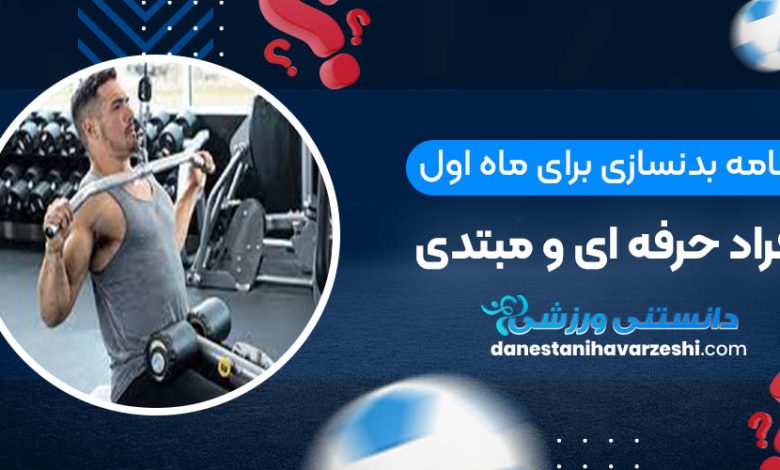 برنامه بدنسازی برای ماه اول افراد حرفه ای و مبتدی