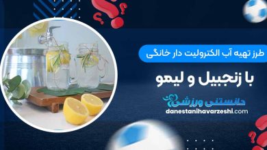 طرز تهیه آب الکترولیت دار خانگی با زنجبیل و لیمو