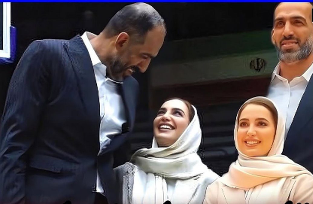 حامد حدادی و همسرش در مراسم خداحافظی