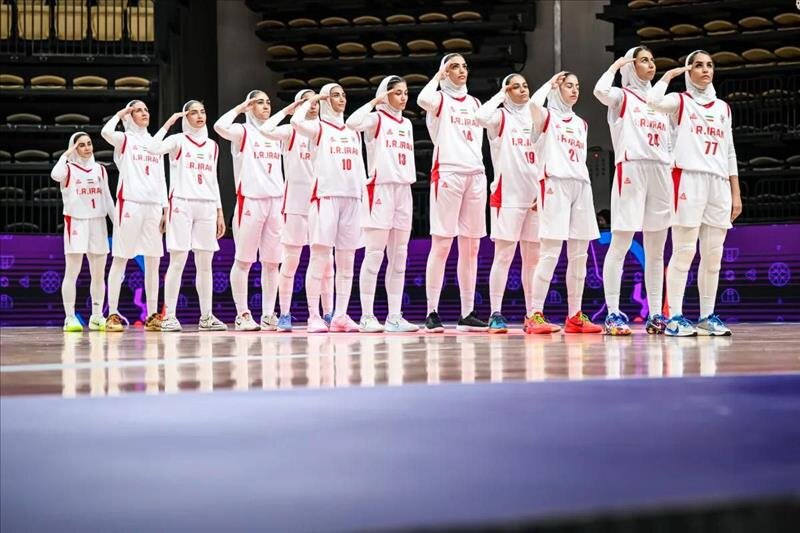 سلام نظامی دختران بسکتبالیست زیر ۱۶ سال ایران