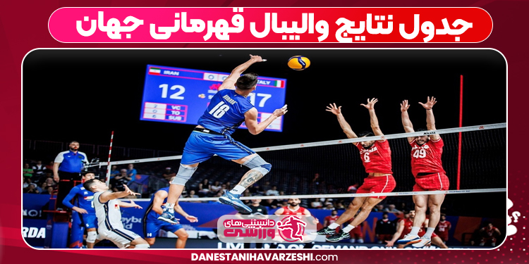 جدول نتایج والیبال قهرمانی جهان