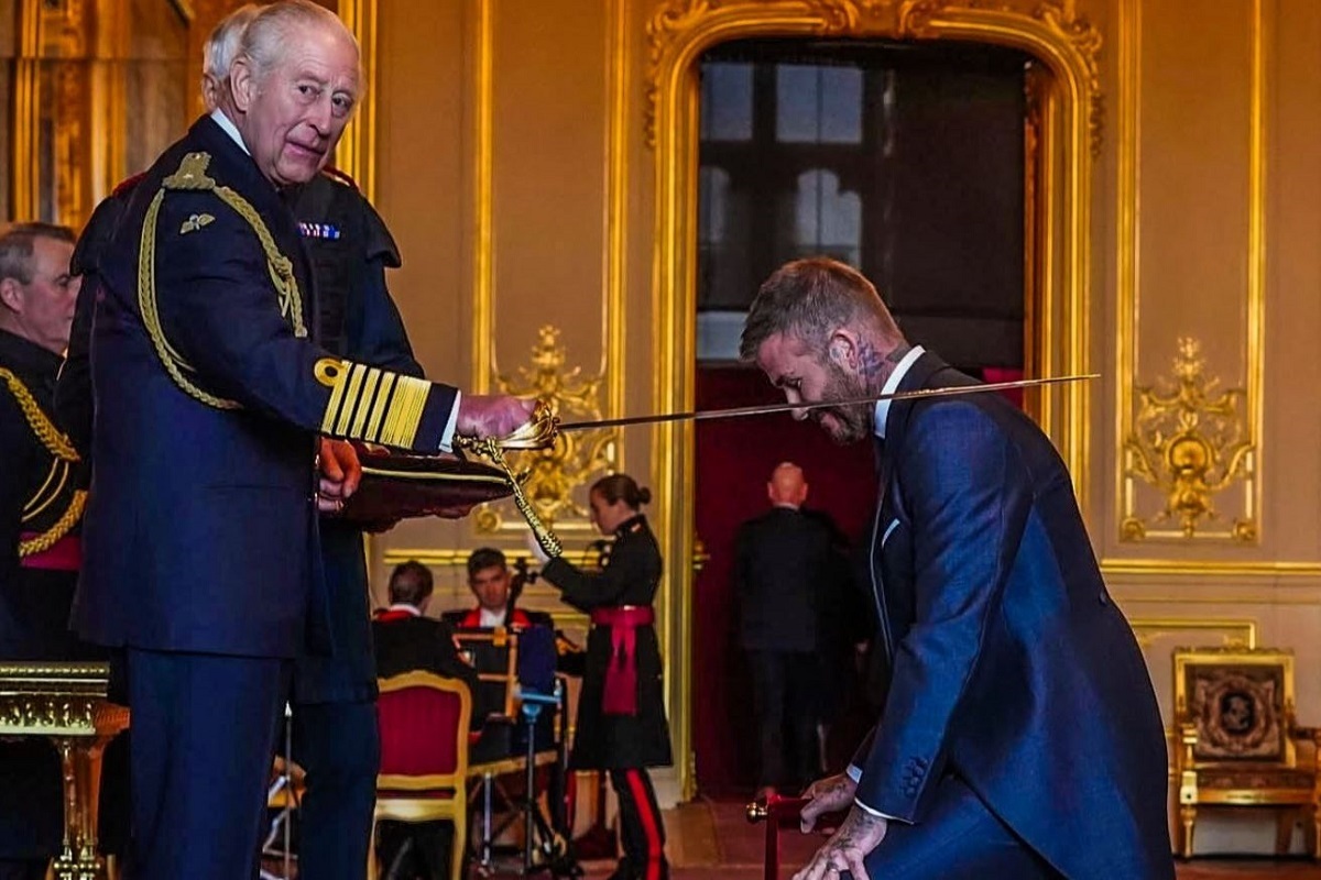 دیوید بکام امروز در ویندزور شوالیه شد دیوید بکام امروز در ویندزور شوالیه شد