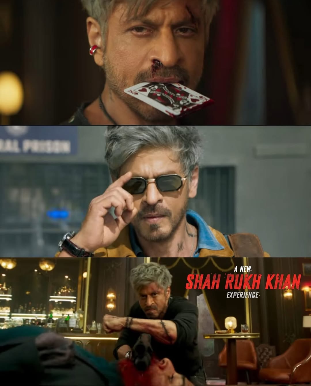 شاهرخ خان در پوستر KING با چهرهای متفاوت شاهرخ خان در پوستر KING با چهرهای متفاوت