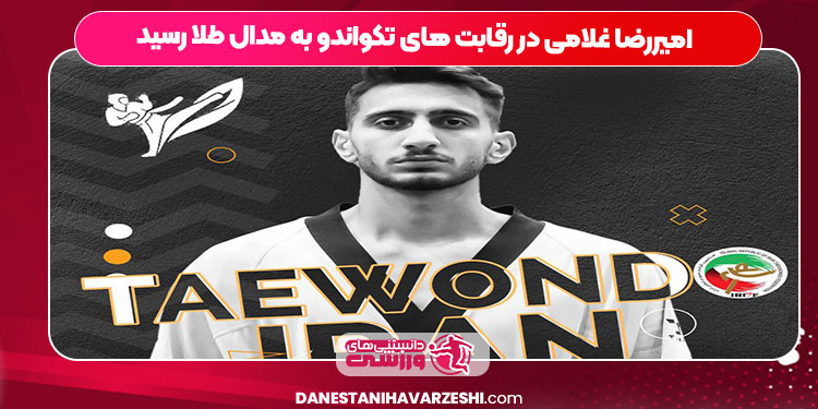 امیررضا غلامی در رقابت های تکواندو به مدال طلا رسید