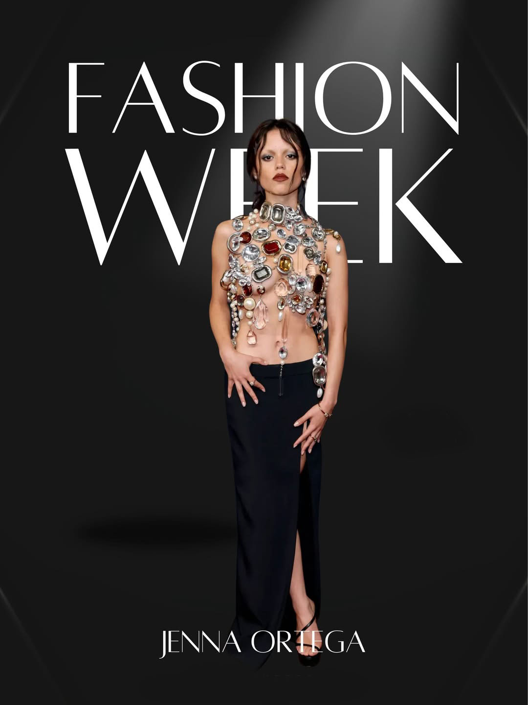 جنا اورتگا گوت مدرن و خاص روی فرش قرمز جنا اورتگا گوت مدرن و خاص روی فرش قرمز