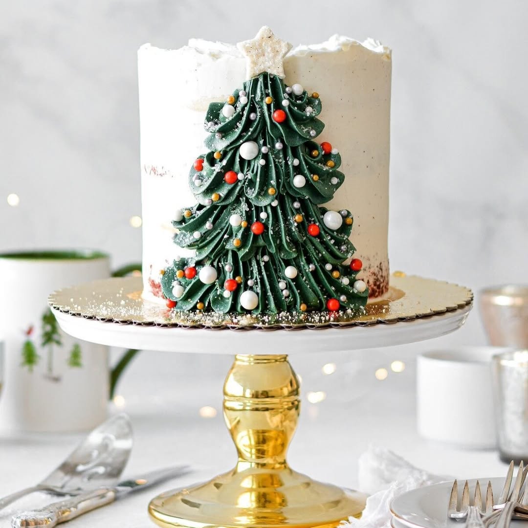 تزیین کیک کریسمسی تزیین کیک کریسمسی