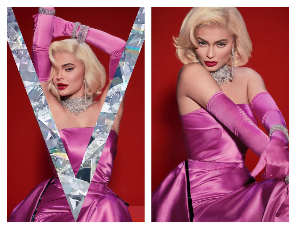 کایلی جنر با لباس صورتی