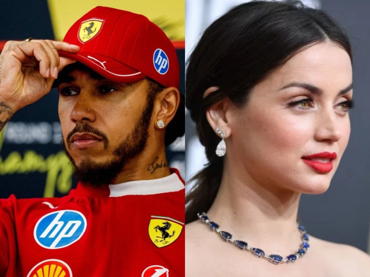 ستاره هالیوود در کنار راننده فرمول یک