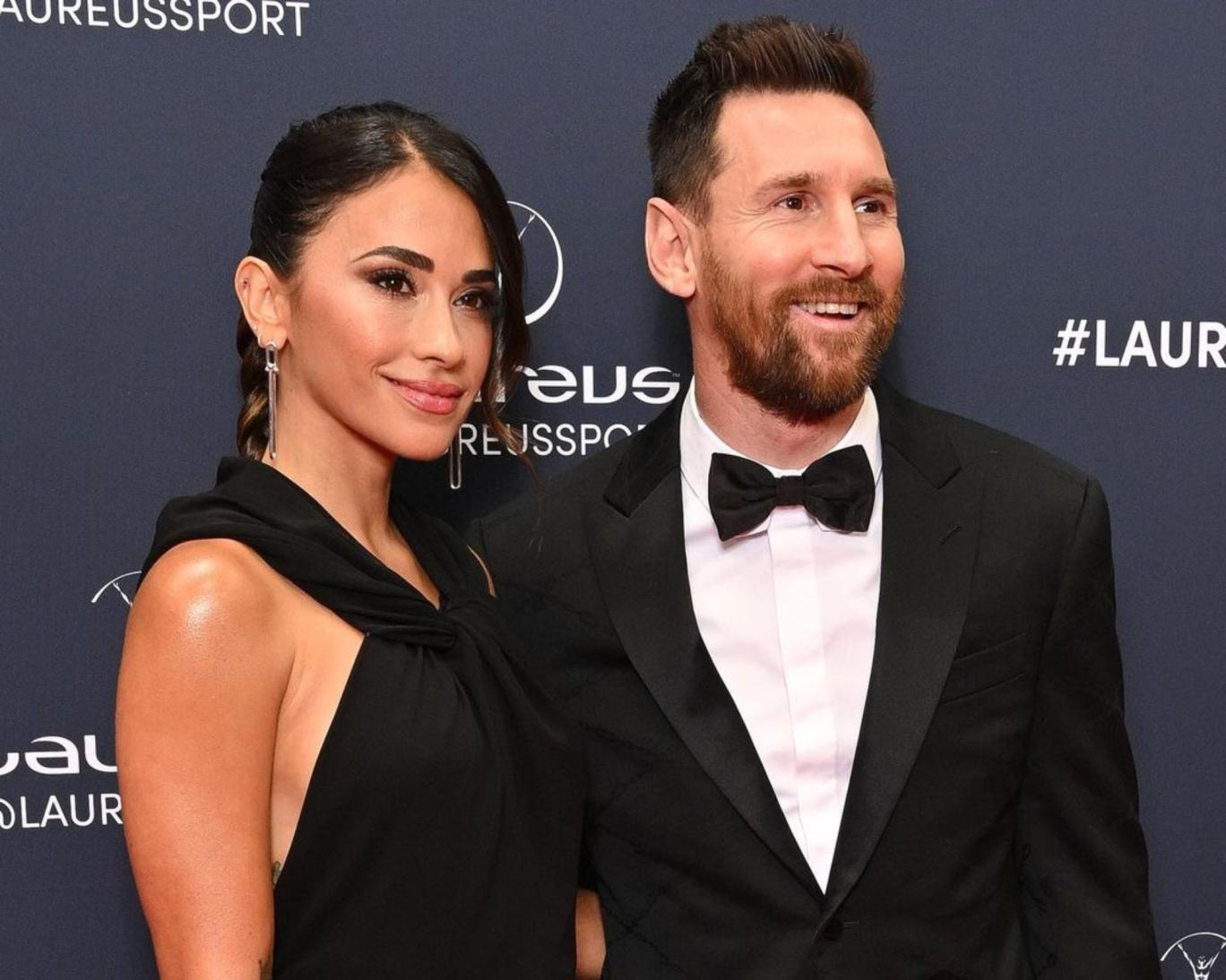 عکس لیونل مسی و همسرش